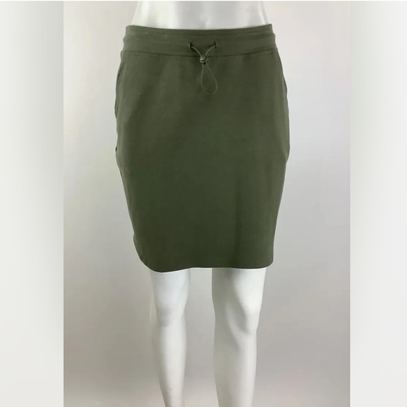 NWT Sundry For Evereve Sz 2 Sunday Pull On Jersey Skirt Green Cotton Modal - Picture 1 of 8